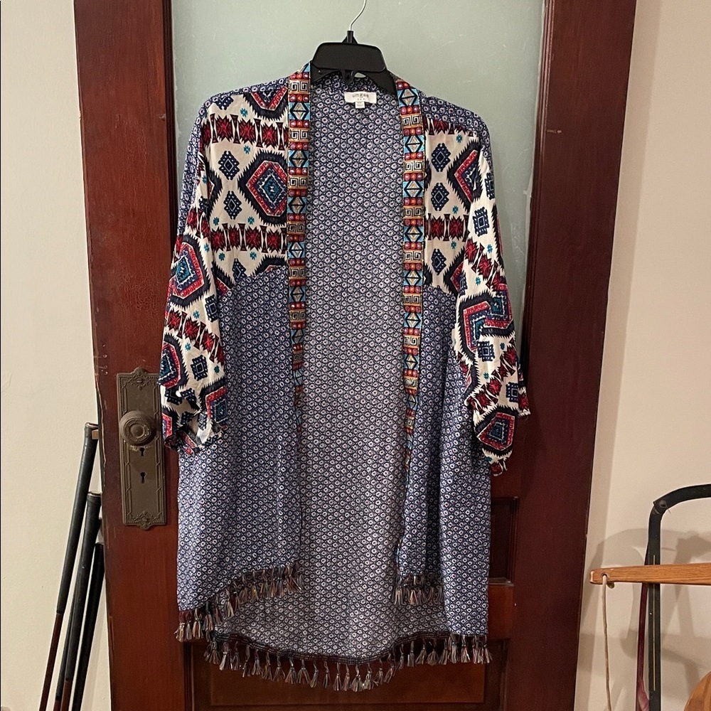 Umgee Multicolor Patterned Kimono